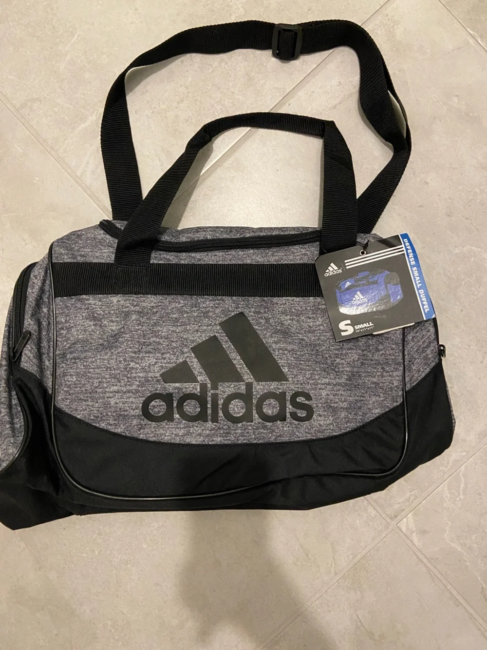adidas Gray & Black Men’s Duffel Bag - Defense Small